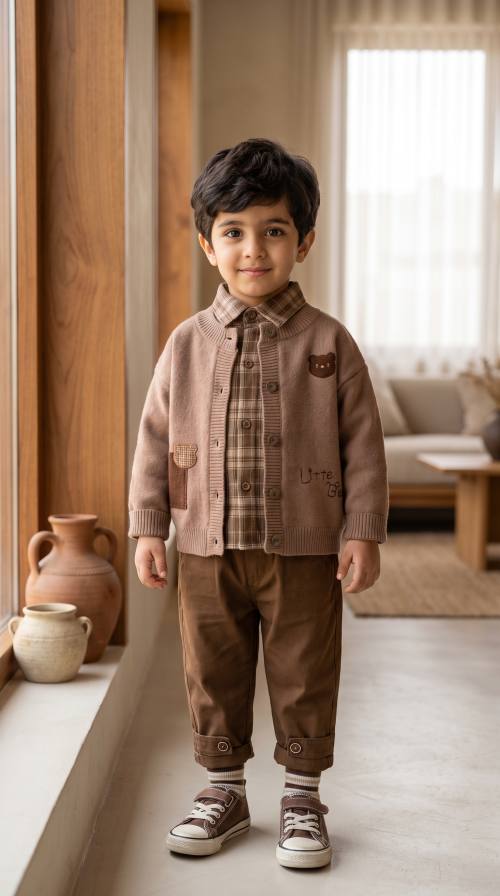 UMH-042 - Brown Winter Boys' 3-Piece Set