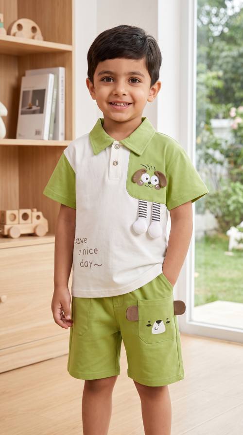 UMH-040 - Boys' Summer Polo and Shorts Set
