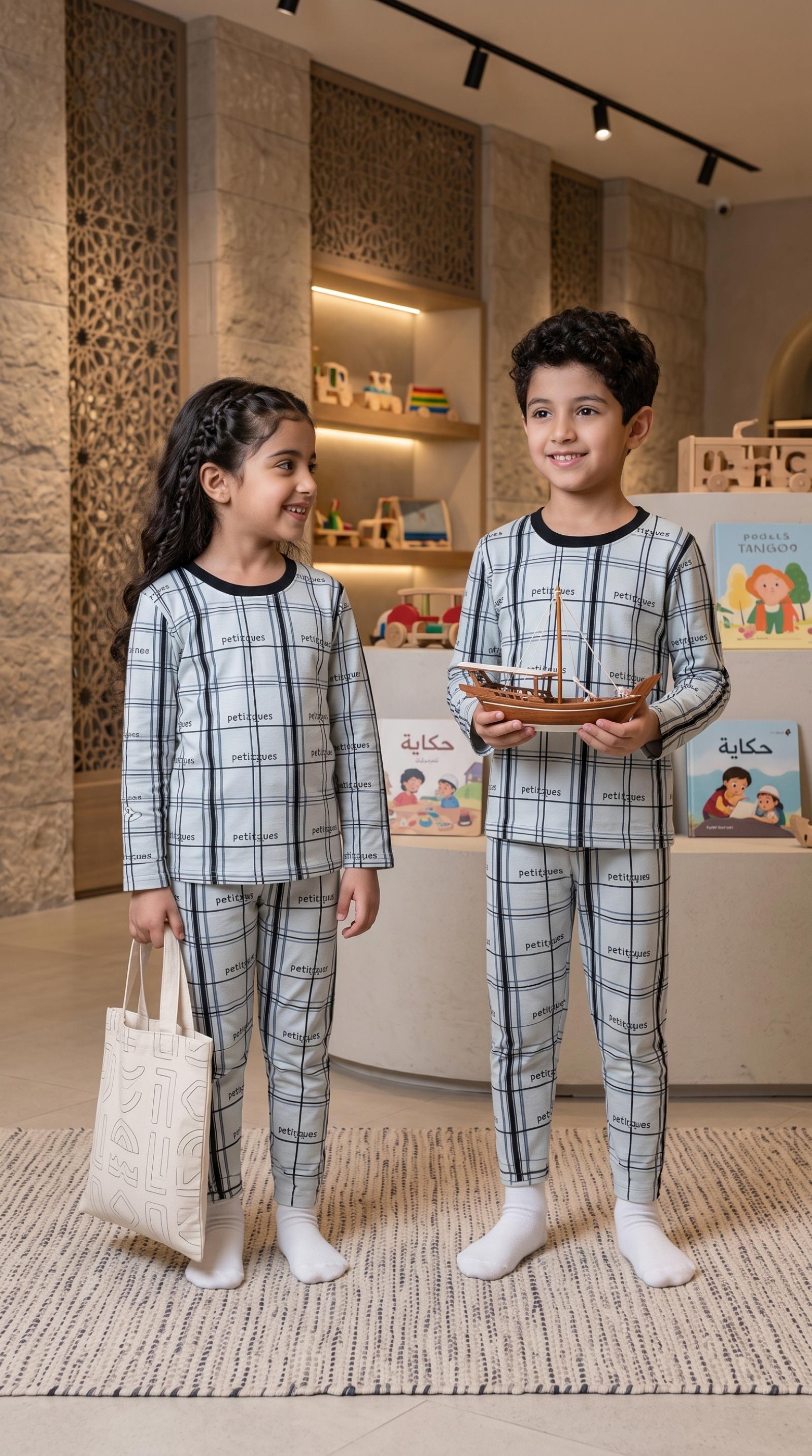 UMH-050 - بيجامات أطفال بنقوش جميلة ربيعية شتوية